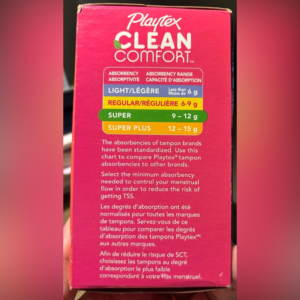 Playtex Clean Comfort Tampons Orange Box Order includes 2 - 30 Ct. Super Box New - Picture 5 of 6